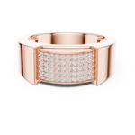 Load image into Gallery viewer, Micro-Set Flat Top Mens Ring — 0.25ct