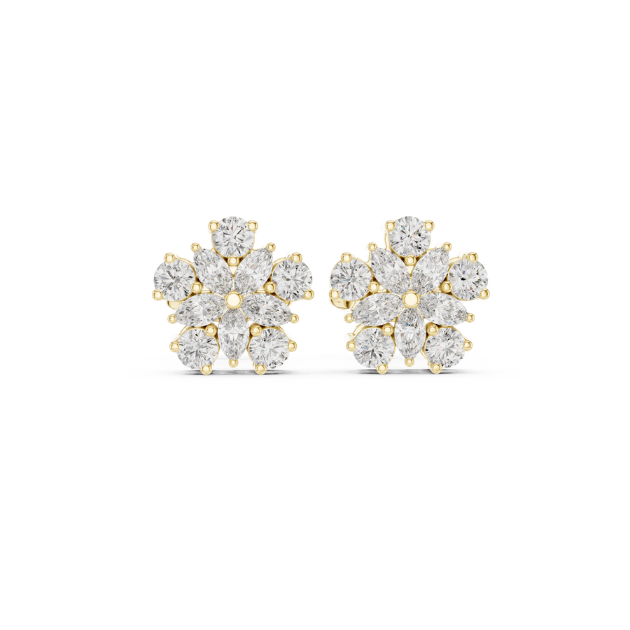 Nyla Diamond Solitaire Stud Earrings