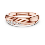 Load image into Gallery viewer, Wave Band Mens Ring — 0.14ct