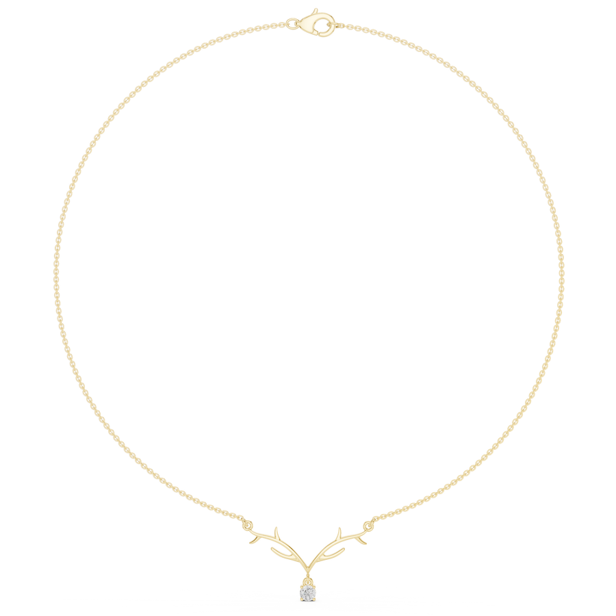 Sculptural Branch Pendant Necklace — 0.24ct