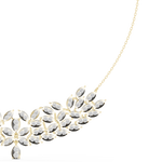 Load image into Gallery viewer, Peacock Fan Choker Necklace — 4.24ct