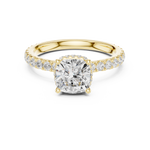 Load image into Gallery viewer, Celeste 1.50ct Cushion Diamond Halo Engagement Ring
