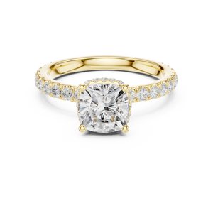 Celeste 1.50ct Cushion Diamond Halo Engagement Ring