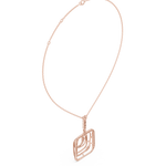 Load image into Gallery viewer, Square Spiral Pendant Necklace — 0.47ct