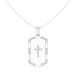Load image into Gallery viewer, Cross Dog Tag Pendant — 0.75ct