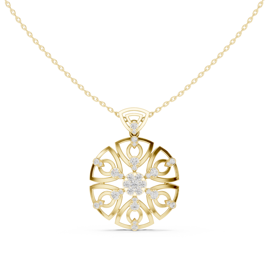 Sunburst Lattice Pendant — 0.79ct