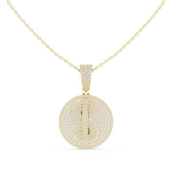 Fully Iced Circle Pendant β 1.74ct