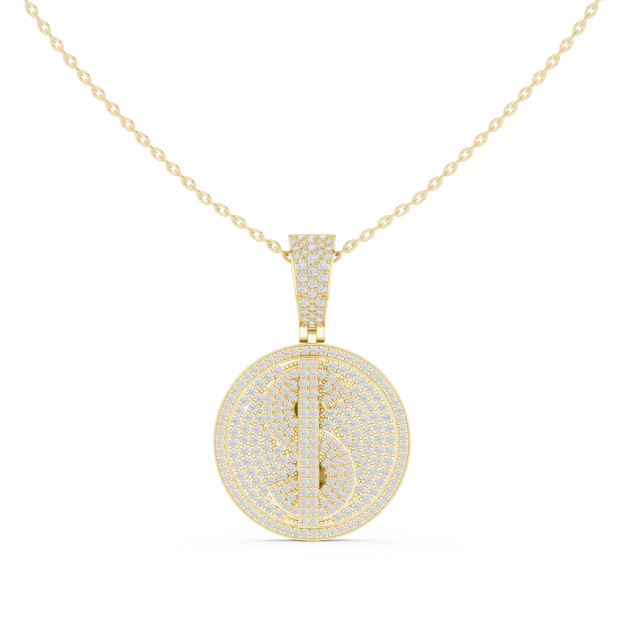 Fully Iced Circle Pendant — 1.74ct