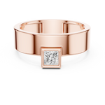 Load image into Gallery viewer, Princess Bezel Mens Ring — 0.25ct