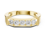 Load image into Gallery viewer, Five Stone Bar Mens Ring — 0.55ct