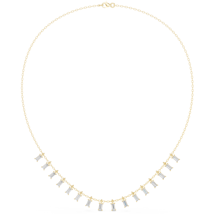 Graduated Baguette Tennis Necklace — 1.74ct