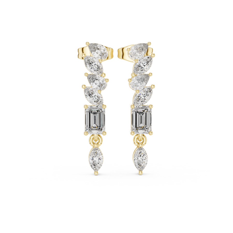 Magnolia Diamond Halo Stud Earrings