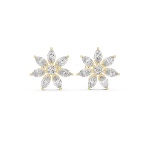 Vesper Diamond Halo Stud Earrings