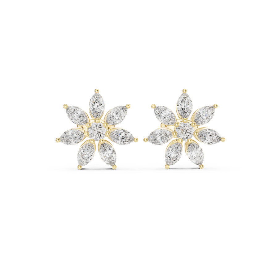Vesper Diamond Halo Stud Earrings