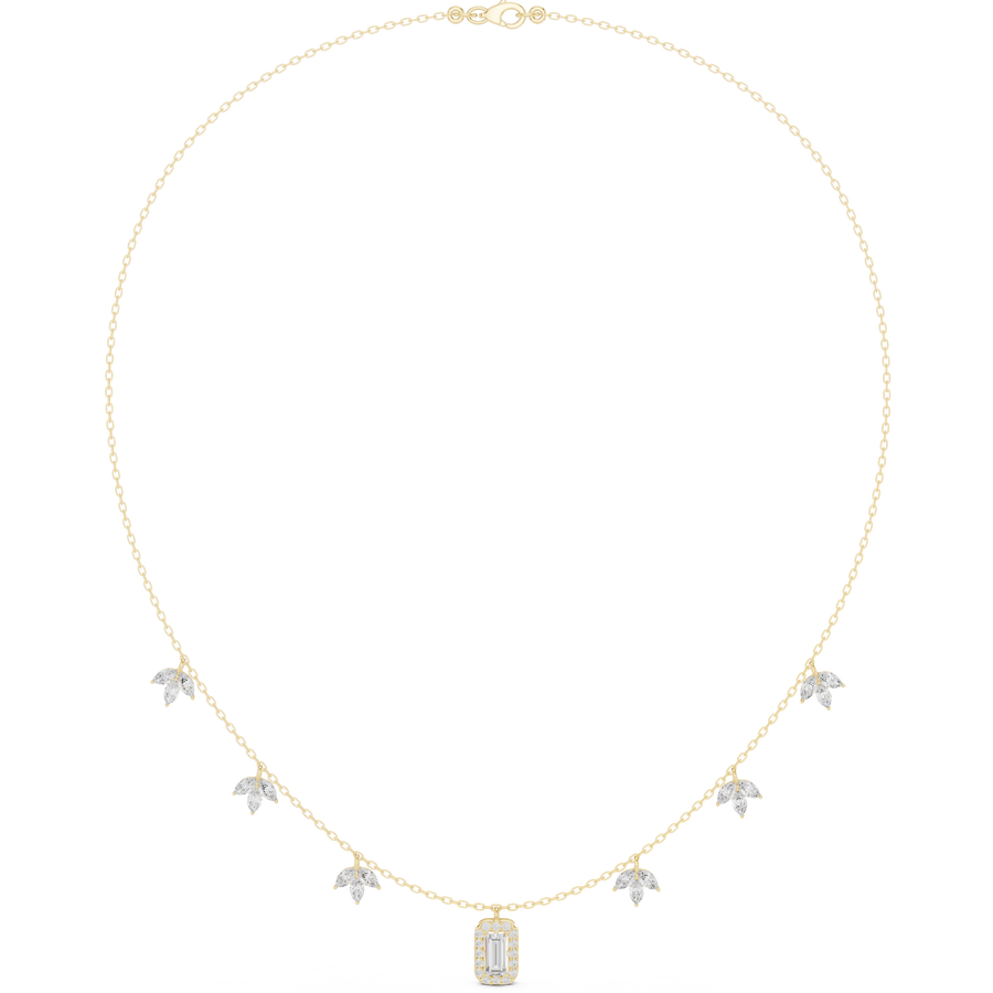 Botanical Leaf Pendant Necklace — 1.73ct
