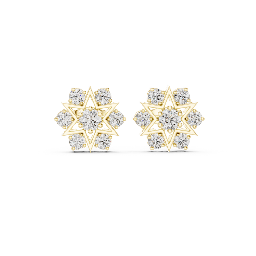 Anya Diamond Solitaire Stud Earrings