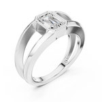 Load image into Gallery viewer, Emerald Bezel Mens Ring — 1.00ct