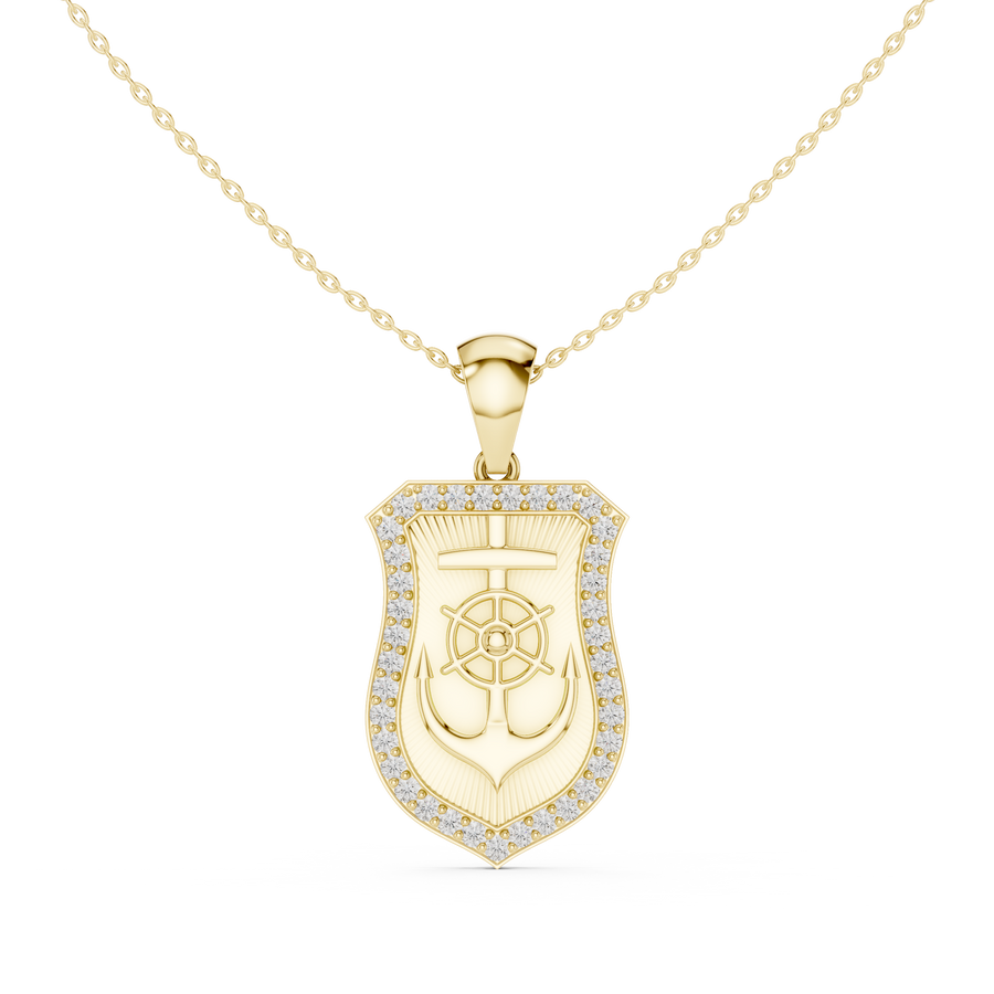 Shield Anchor Pendant — 1.11ct