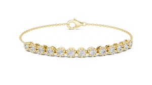 Diamond Cluster Charm Bracelet — 1.43ct