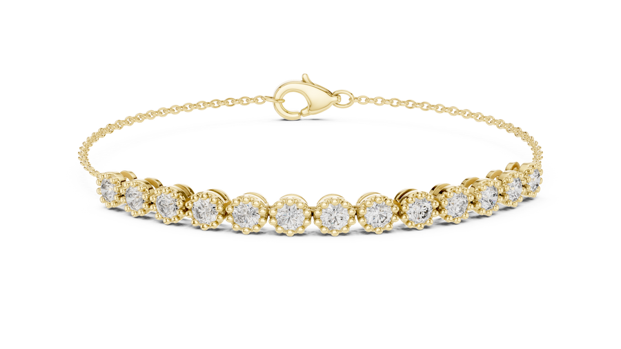 Diamond Cluster Charm Bracelet — 1.43ct