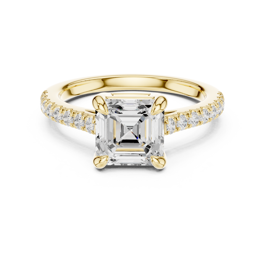 Deco 2.00ct Asscher Cut Diamond Ring