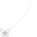 Load image into Gallery viewer, Diamond Butterfly Pendant Necklace — 0.73ct