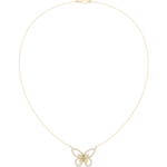 Load image into Gallery viewer, Diamond Butterfly Pendant Necklace — 0.73ct