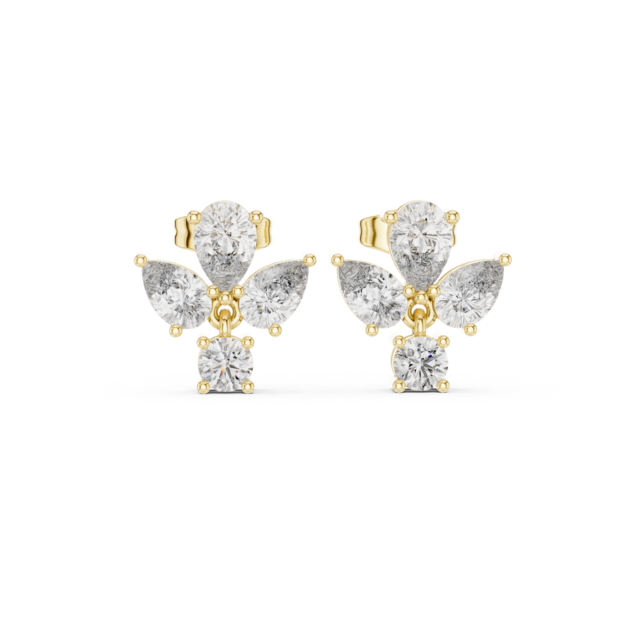 Sona Diamond Solitaire Stud Earrings
