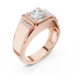 Load image into Gallery viewer, Diamond Signet Mens Ring — 1.08ct