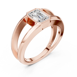 Load image into Gallery viewer, Emerald Bezel Mens Ring — 1.00ct