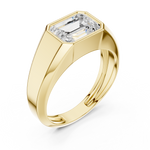 Load image into Gallery viewer, Emerald Signet Mens Ring — 1.80ct