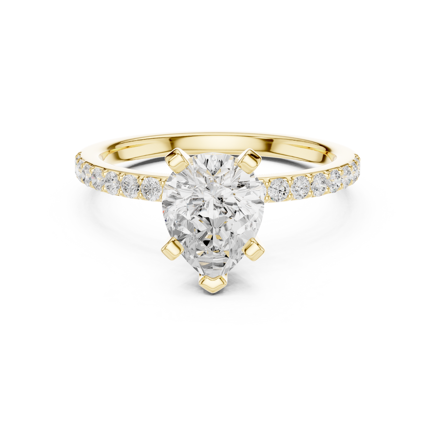 Teardrop 2.00ct Pear Shape Diamond Ring