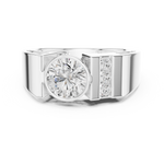 Load image into Gallery viewer, Channel Shoulder Mens Ring — 1.21ct