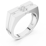 Load image into Gallery viewer, Geometric Cluster Mens Ring — 0.22ct