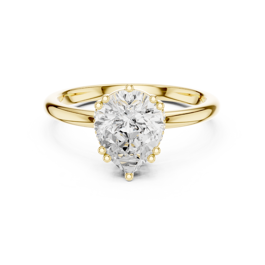 Petal Pear Shape Diamond Accent Ring