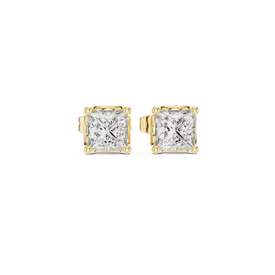 Sana Diamond Solitaire Stud Earrings
