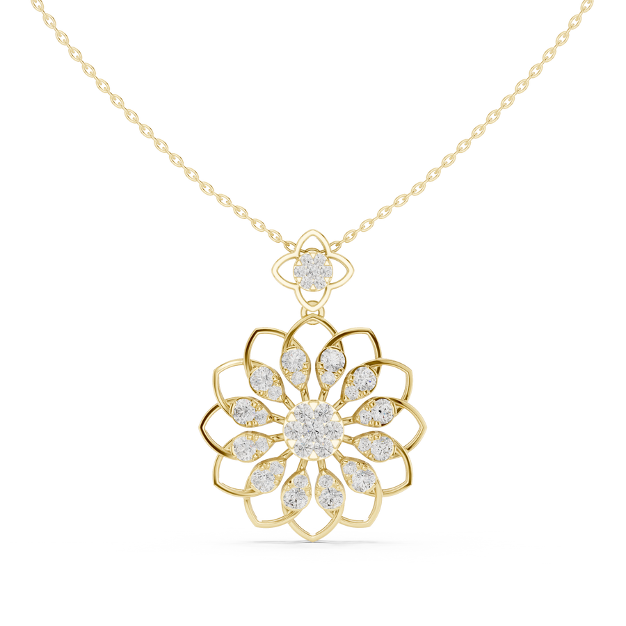 Sunflower Marquise Pendant — 1.76ct