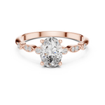 Load image into Gallery viewer, Petal Side lab grown diamond ring
