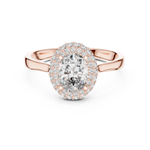 Load image into Gallery viewer, Halo Oval lab grown diamond ring
