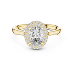 Load image into Gallery viewer, Halo Oval lab grown diamond ring
