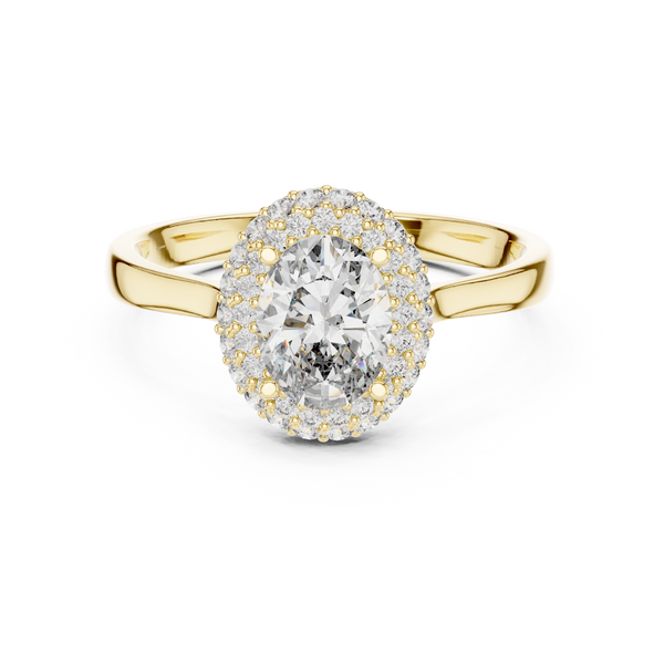 Halo Oval lab grown diamond ring