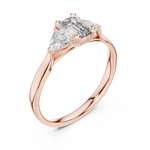 Load image into Gallery viewer, Emerald Trio lab grown diamond ring
