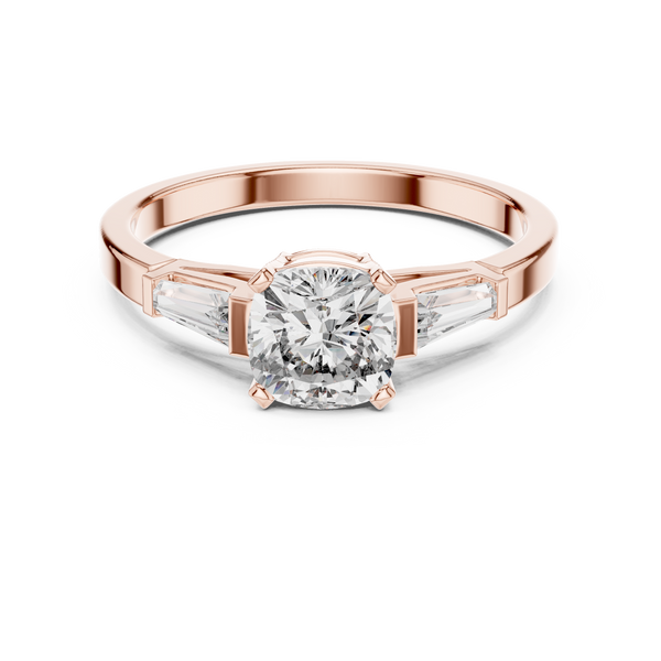 Tapered Baguette lab grown diamond ring