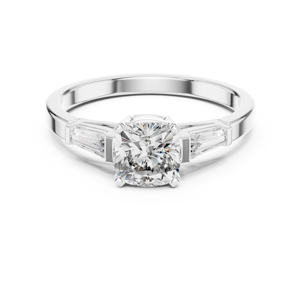 Tapered Baguette lab grown diamond ring