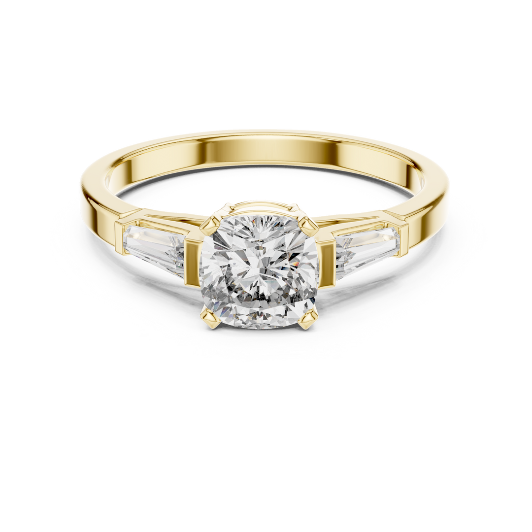 Tapered Baguette lab grown diamond ring