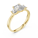 Load image into Gallery viewer, Cushion Trio lab grown diamond ring
