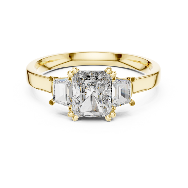 Cushion Trio lab grown diamond ring
