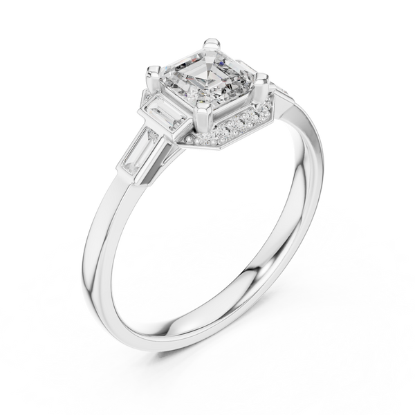 Gatsby Rosé Solitaire lab grown diamond ring