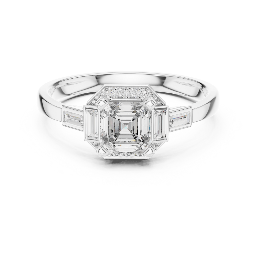 Gatsby Rosé Solitaire lab grown diamond ring