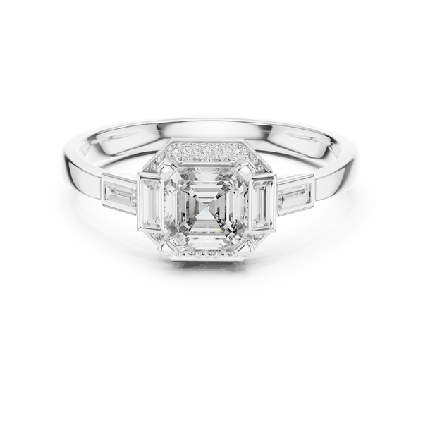 Gatsby Rosé Solitaire lab grown diamond ring